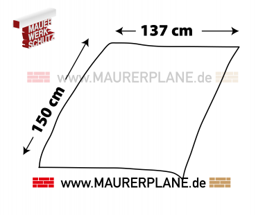 60x Maurerplane 150 x 137 cm (LxB) 720g/qm